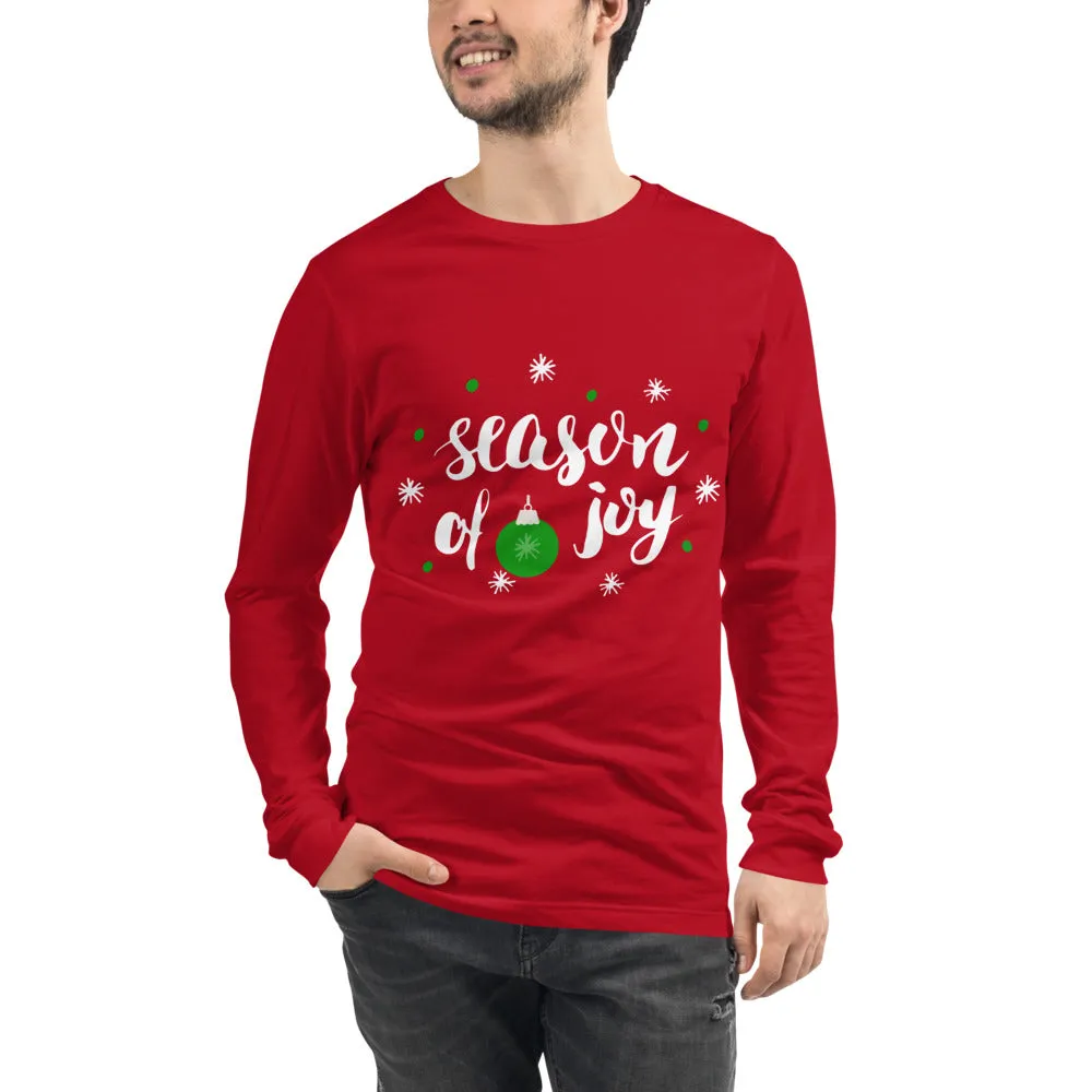 Season Of Joy, Merry Christmas Men's Long Sleeve Tee