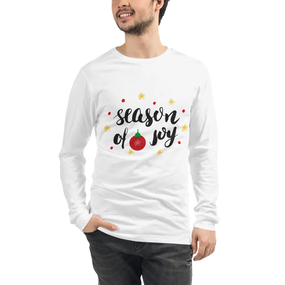 Season Of Joy, Merry Christmas Men's Long Sleeve Tee