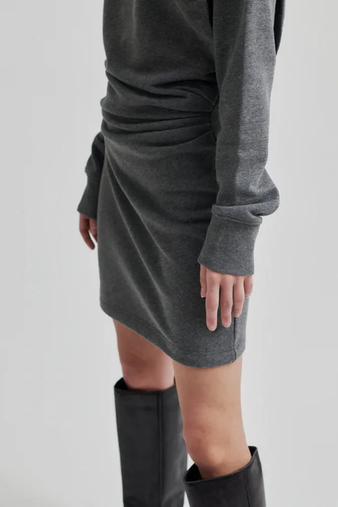 Second Female - Abadell Sweater Dress - Dark Grey Melange