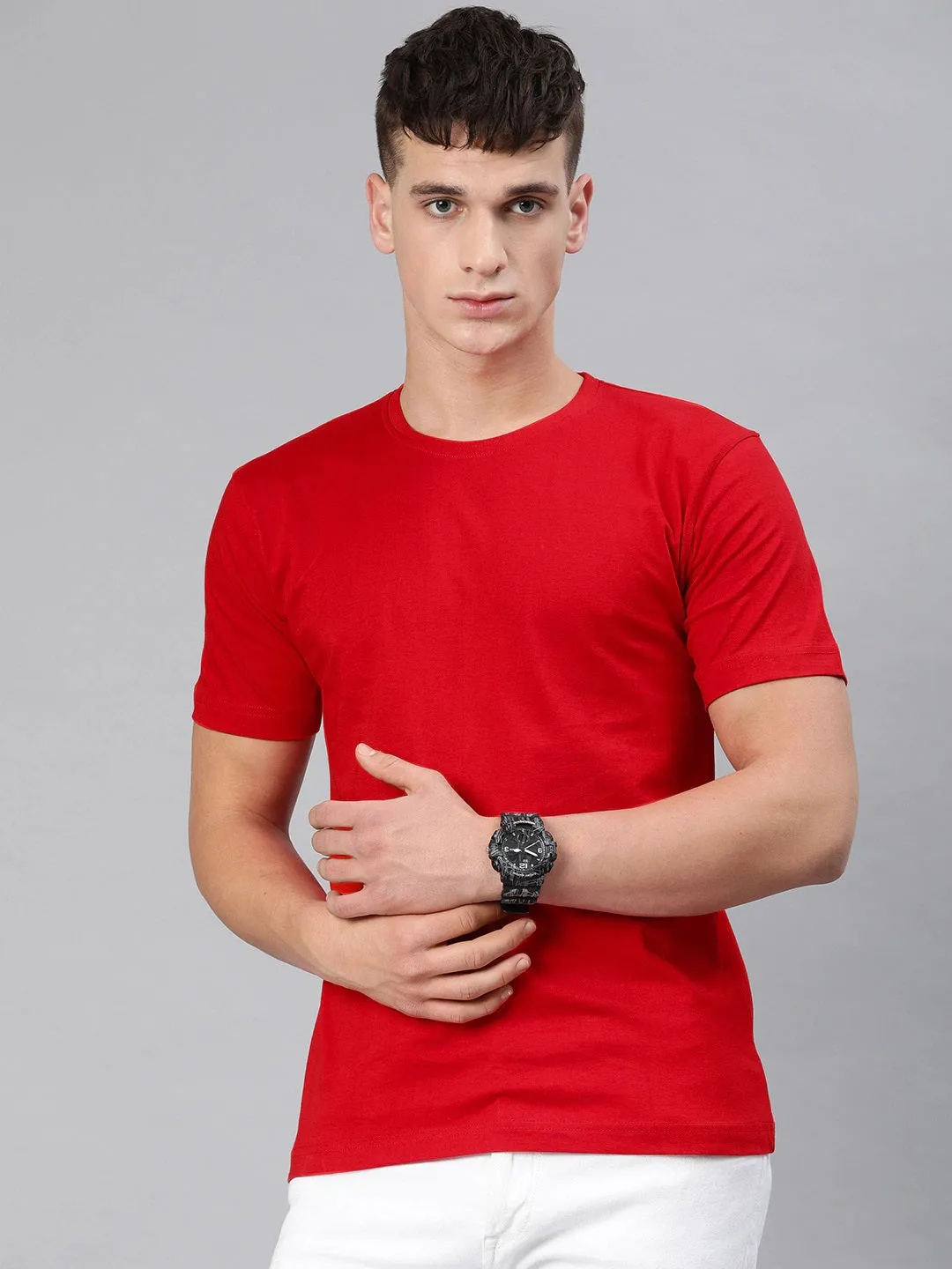 Semantic Half Sleeve Cotton T-shirt - Pack of 4