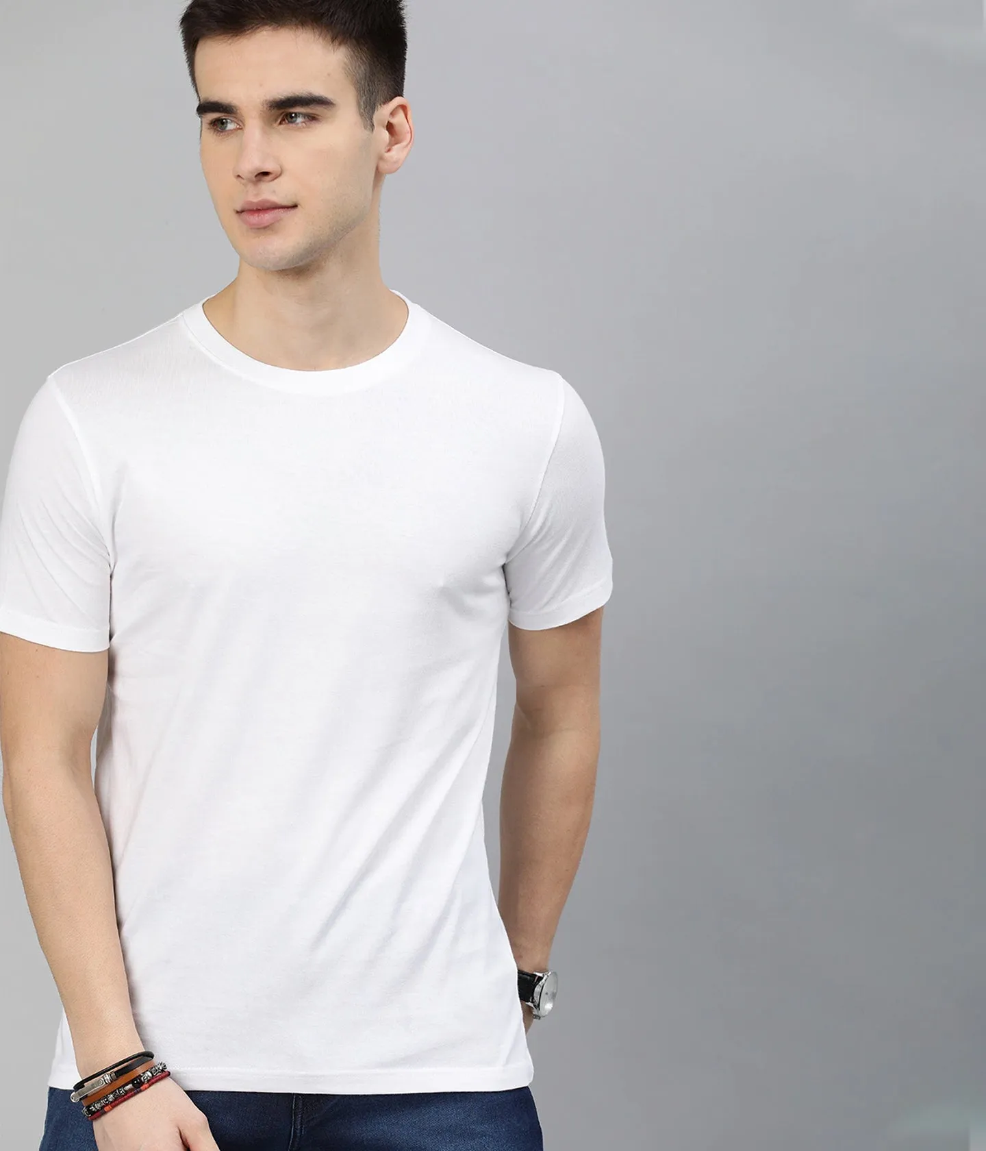 Semantic Half Sleeve Cotton T-shirt - Pack of 4