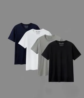 Semantic Half Sleeve Cotton T-shirt - Pack of 4