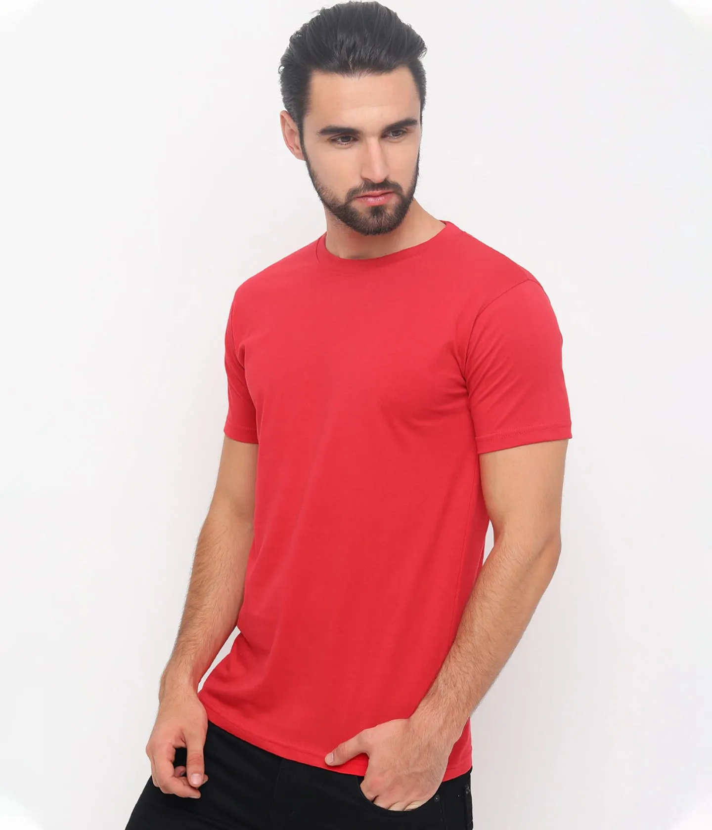 Semantic Half Sleeve Cotton T-shirt - Solid (Available in Colours)