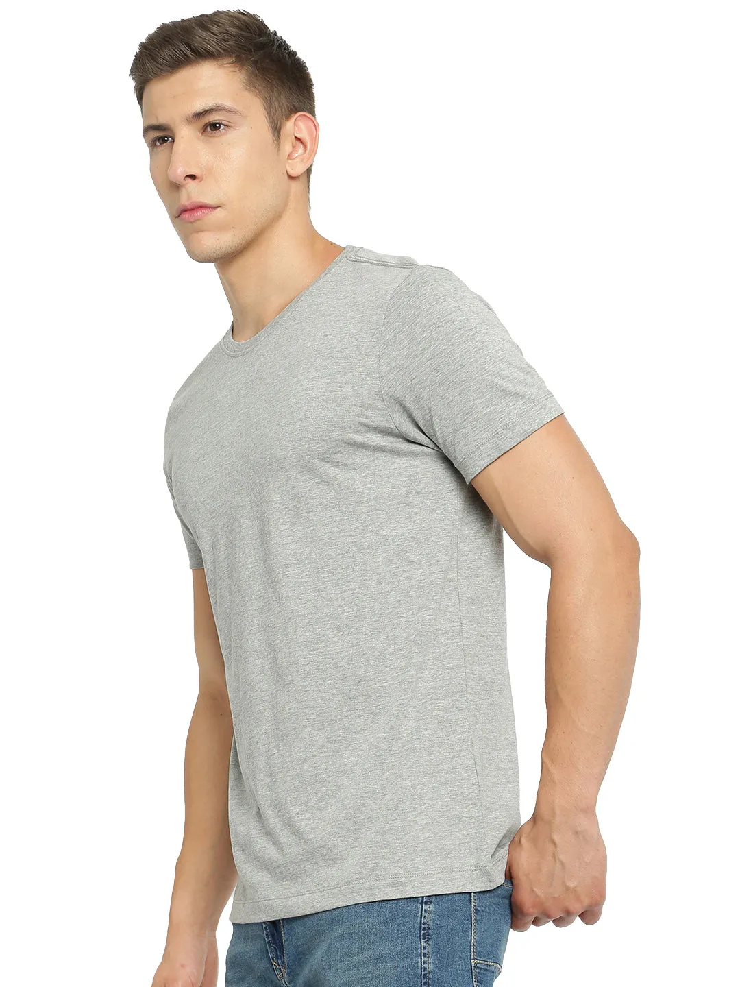 Semantic Half Sleeve Cotton T-shirt - Solid (Available in Colours)