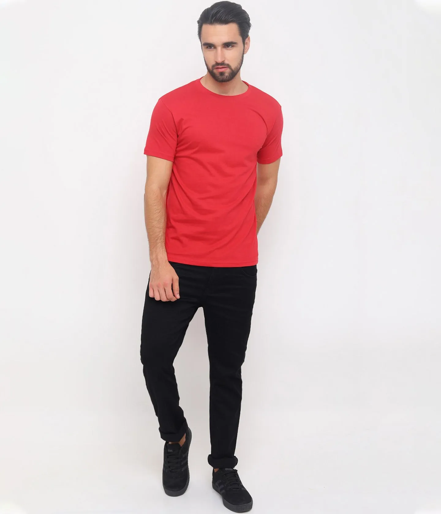 Semantic Half Sleeve Cotton T-shirt - Solid (Available in Colours)