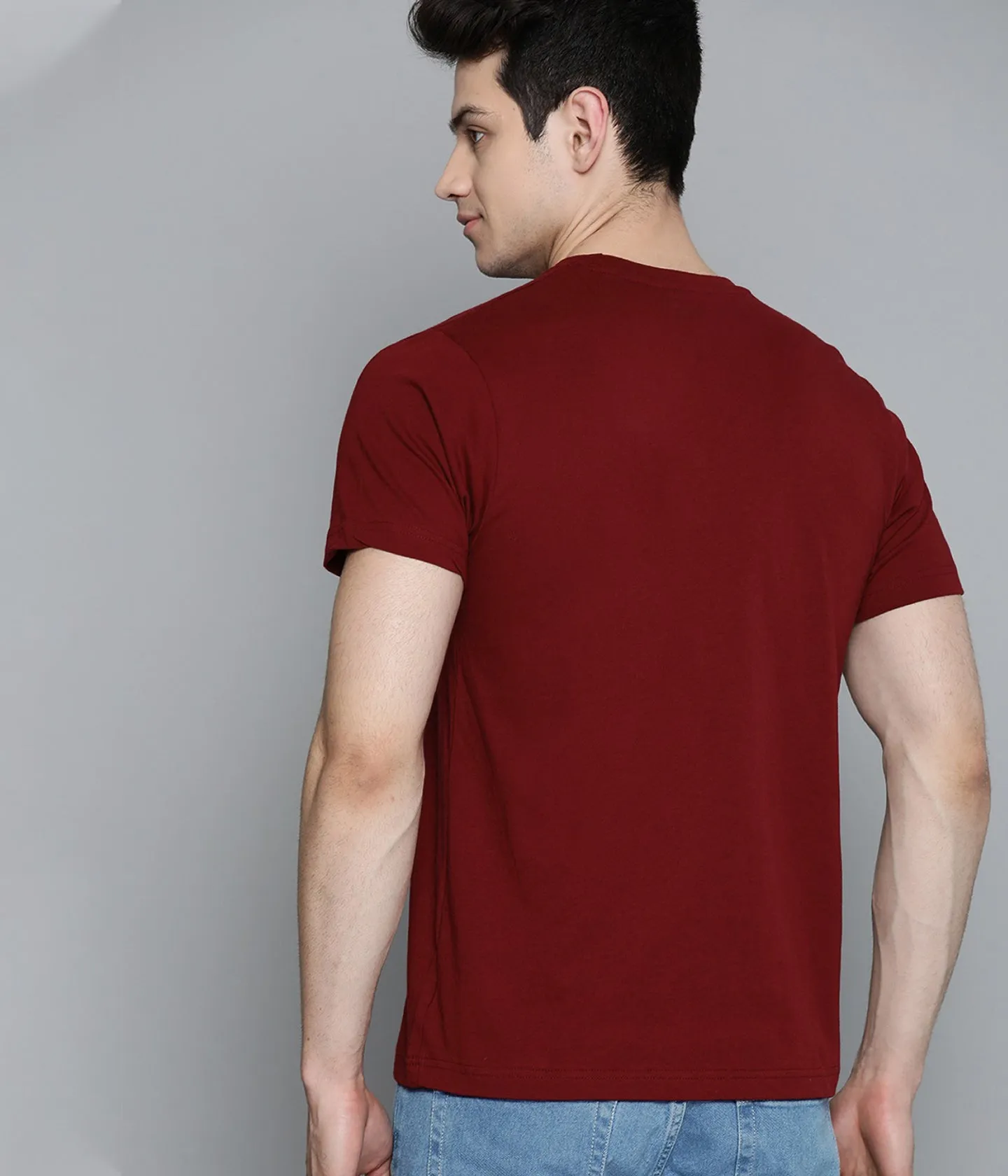 Semantic Half Sleeve Cotton T-shirt - Solid (Available in Colours)