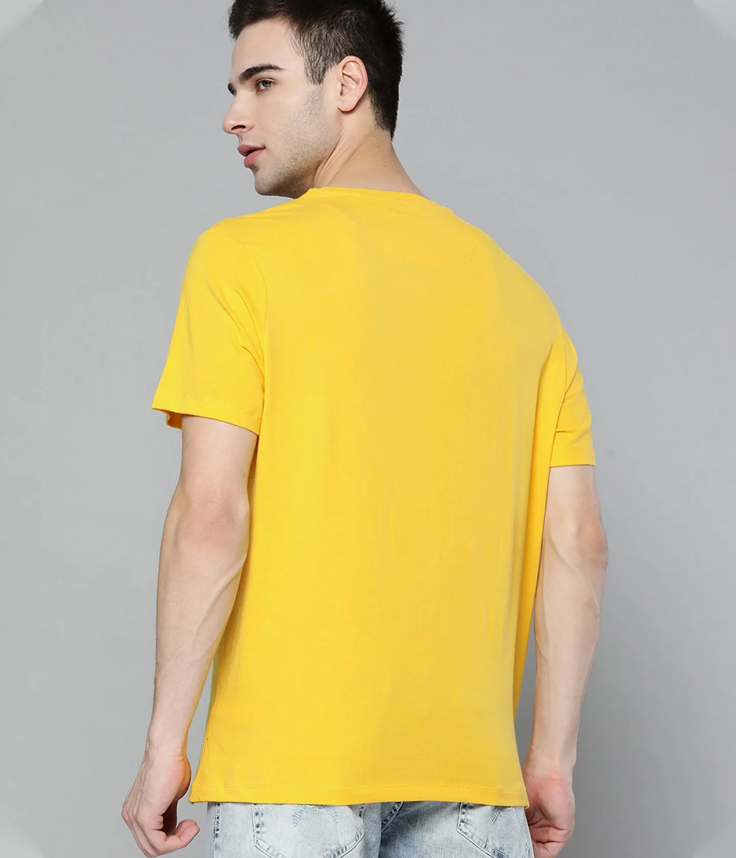 Semantic Half Sleeve Cotton T-shirt - Solid (Available in Colours)