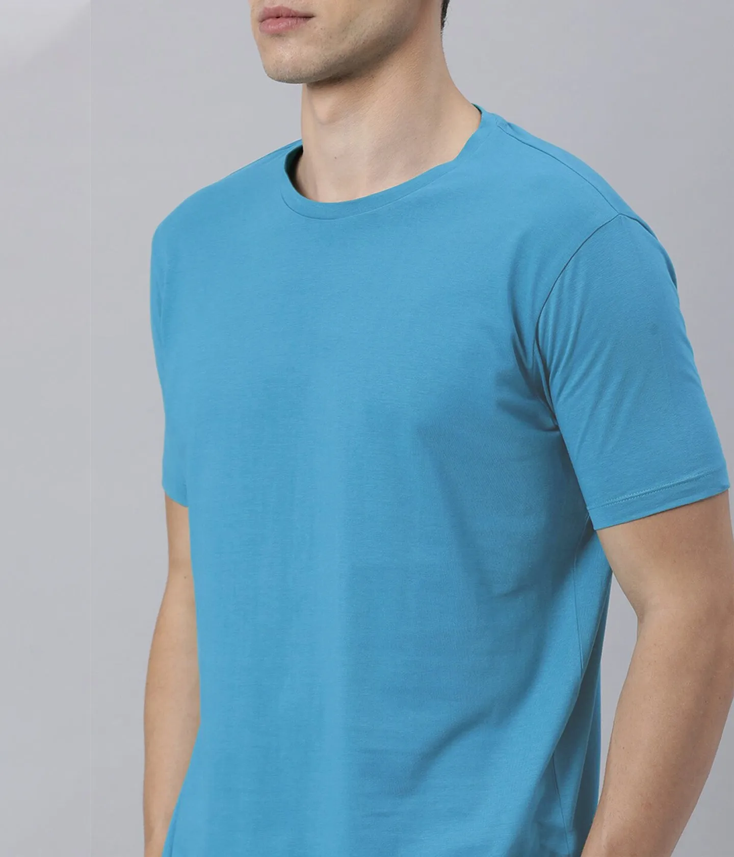 Semantic Half Sleeve Cotton T-shirt - Solid (Available in Colours)