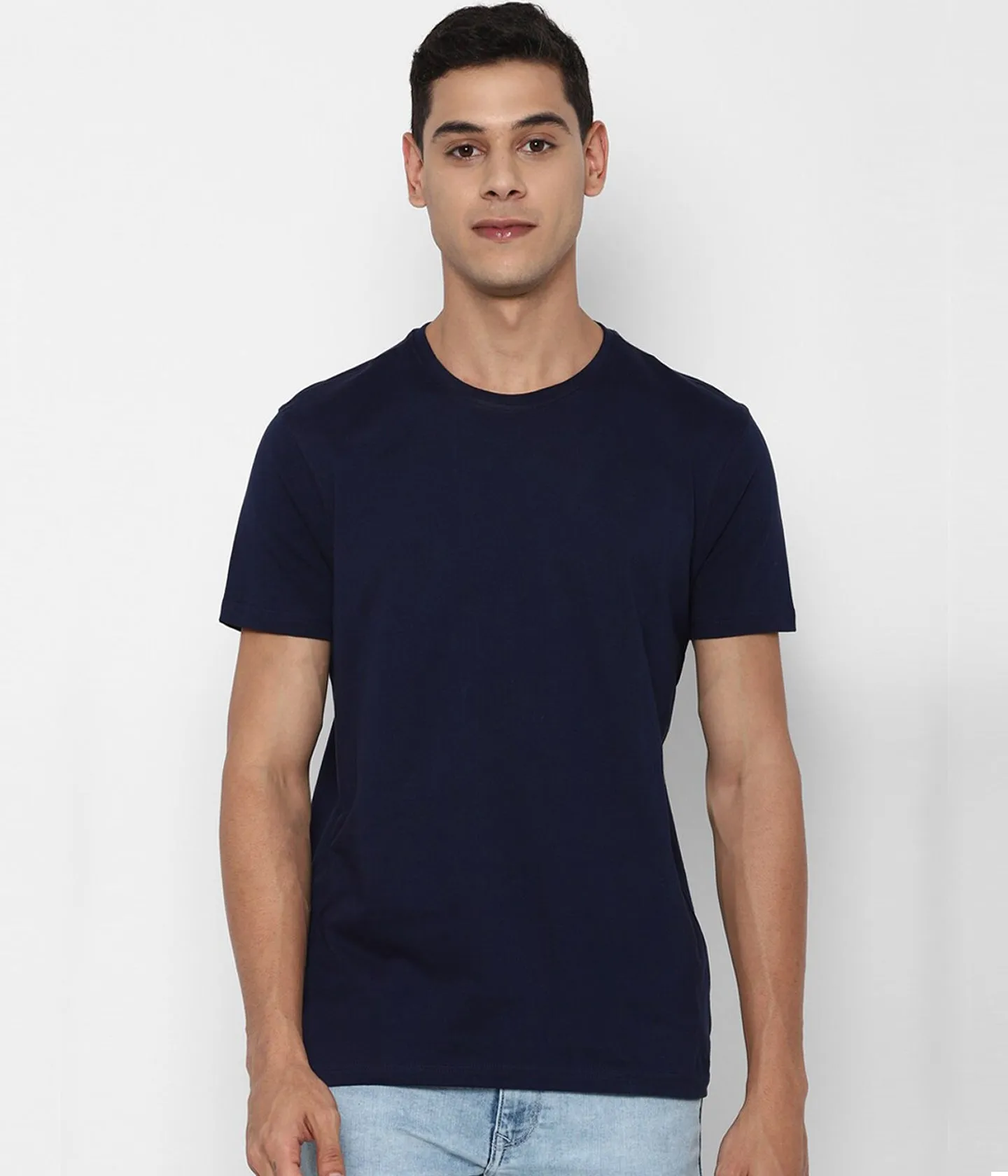 Semantic Half Sleeve Cotton T-shirt - Solid (Available in Colours)