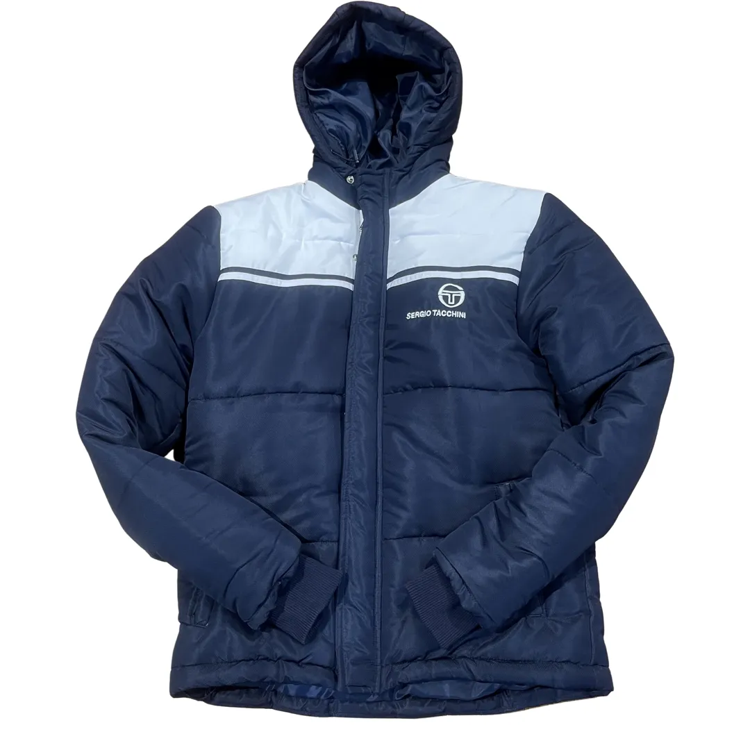 SERGIO TACCHINI PUFFER JACKET  - MEN’S- MARITIME BLUE/ WHITE