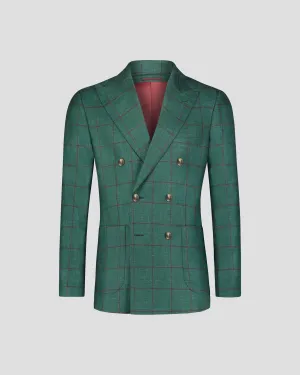 SG Double Breasted Blazer – Green Window Pane