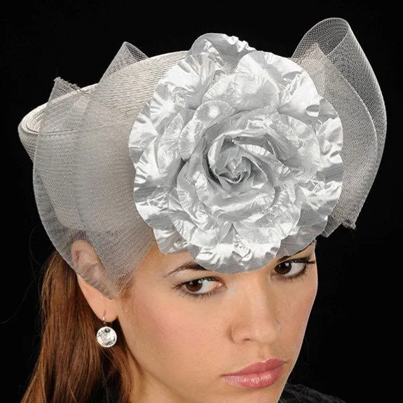 SG5006-Silver Pill Box Dress Hat