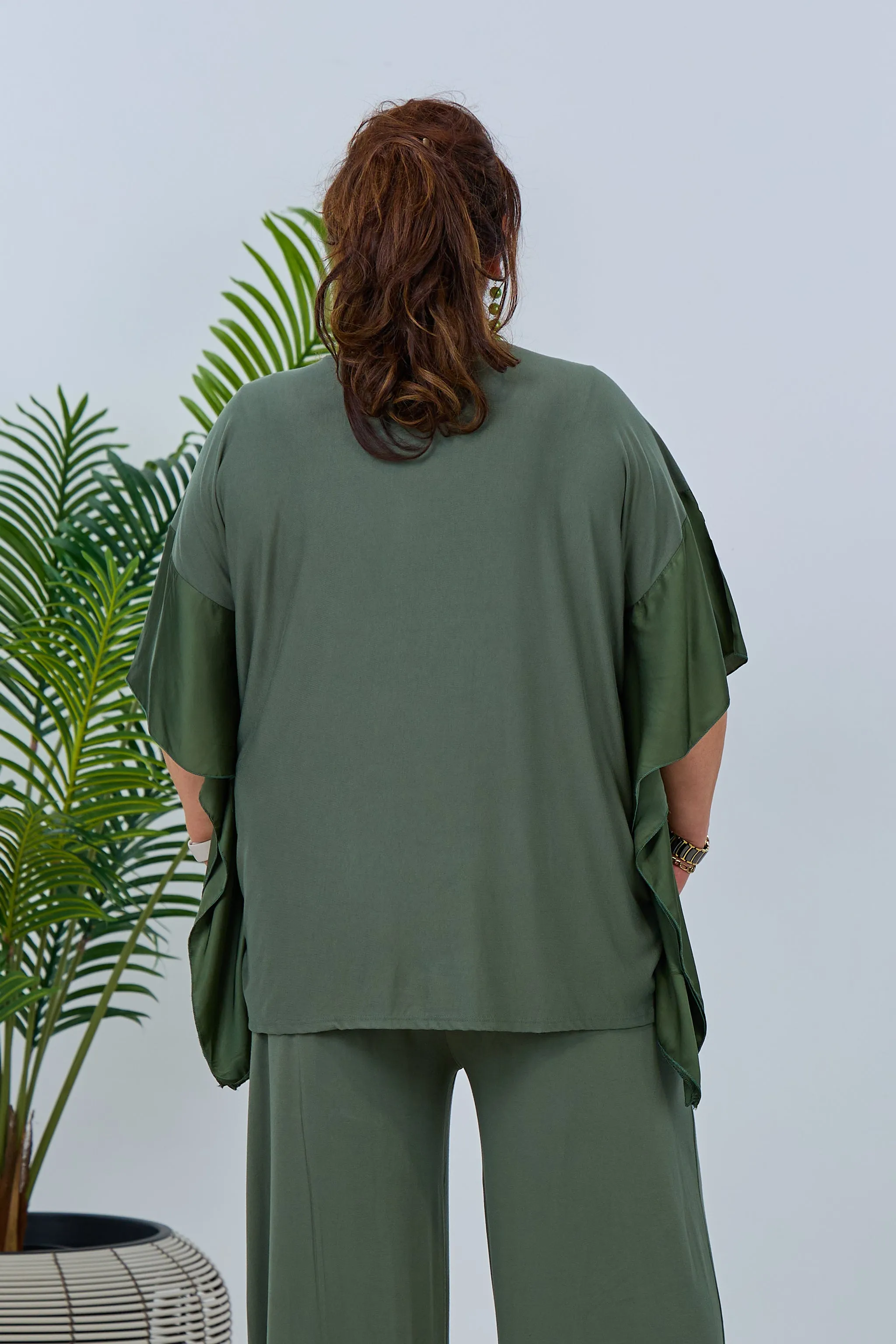 Shirt im Poncho-Style, khaki