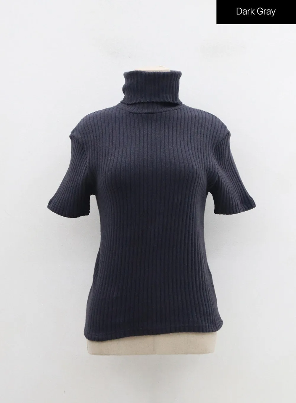 Short Sleeve Knit Turtleneck And Warmer Set OD13