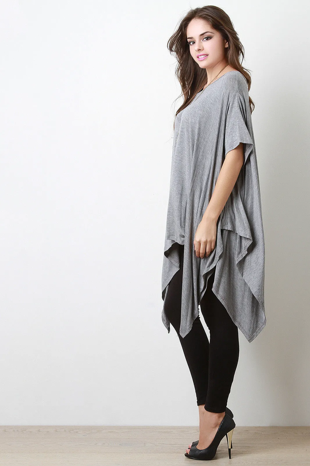 Short Sleeve Poncho Top