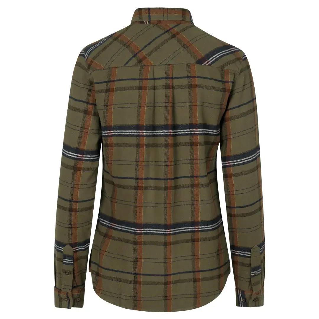 Skye Flannel Shirt - Grape Leaf/Terracotta Check by Seeland