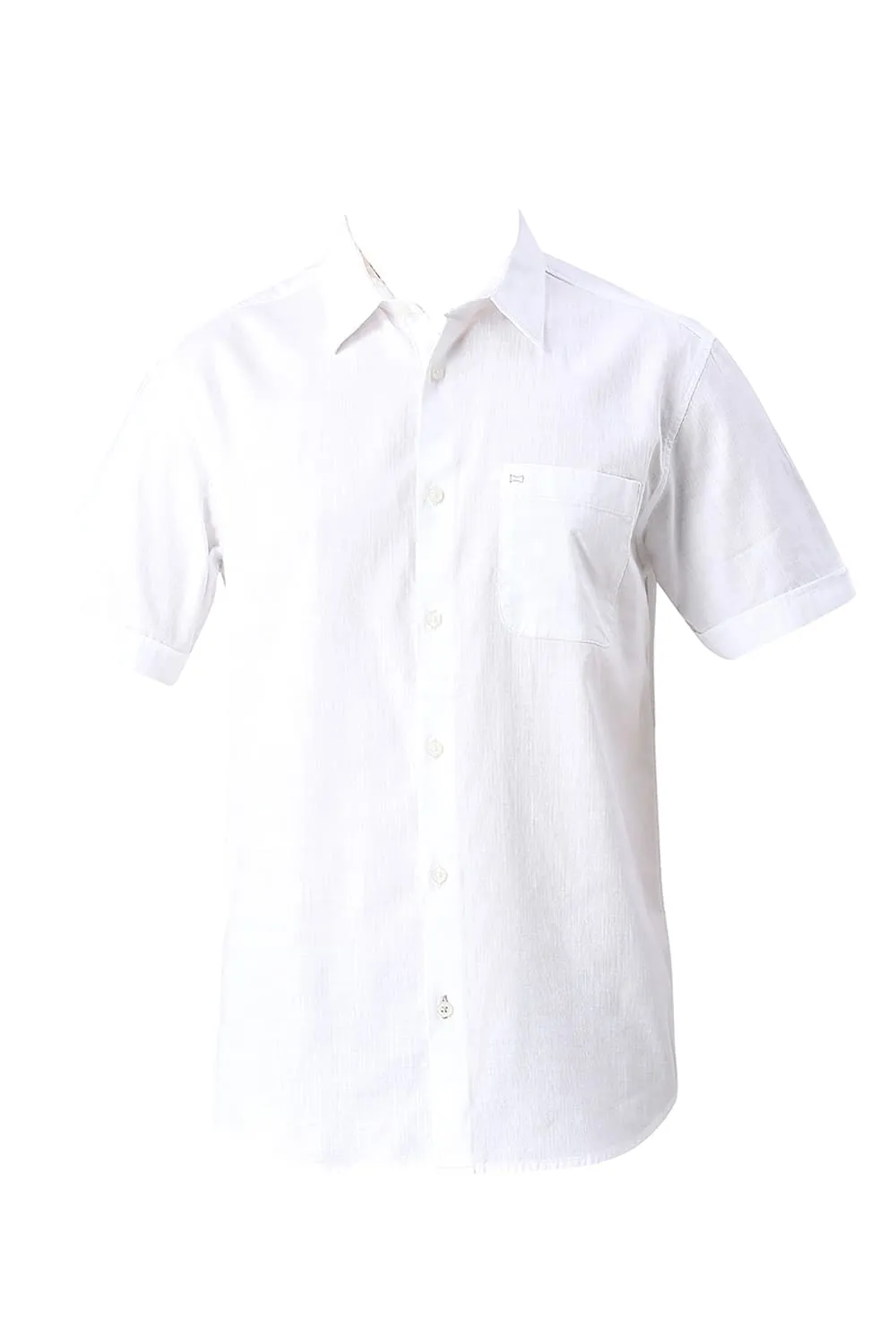 Slim Fit Coton Slub Twill Halfsleeves Shirt