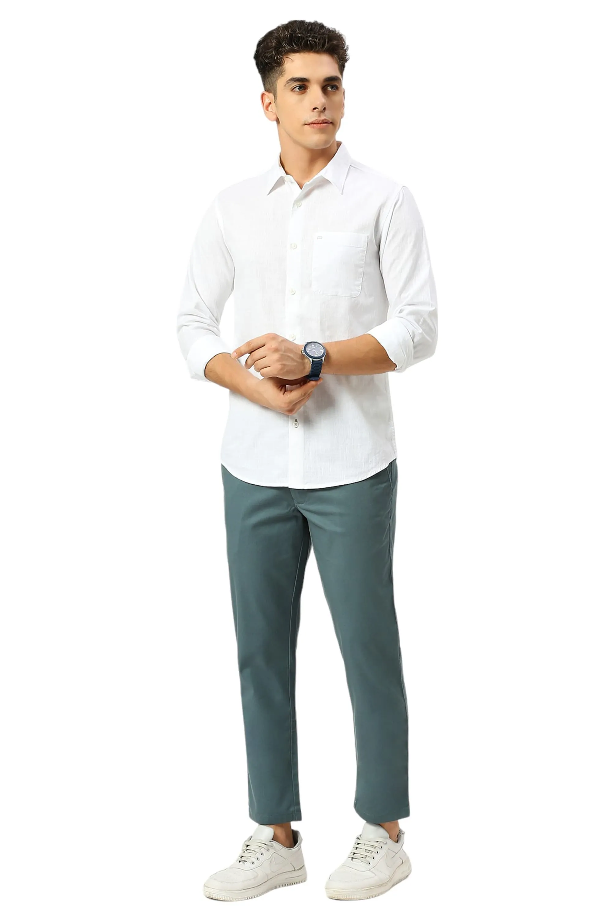 Slim Fit Coton Slub Twill Shirt