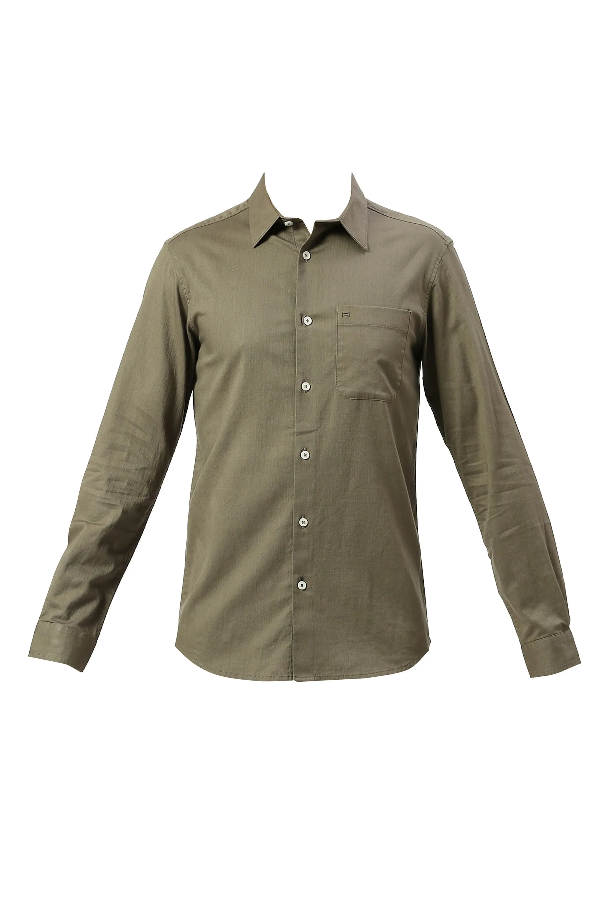 Slim Fit Coton Slub Twill Shirt