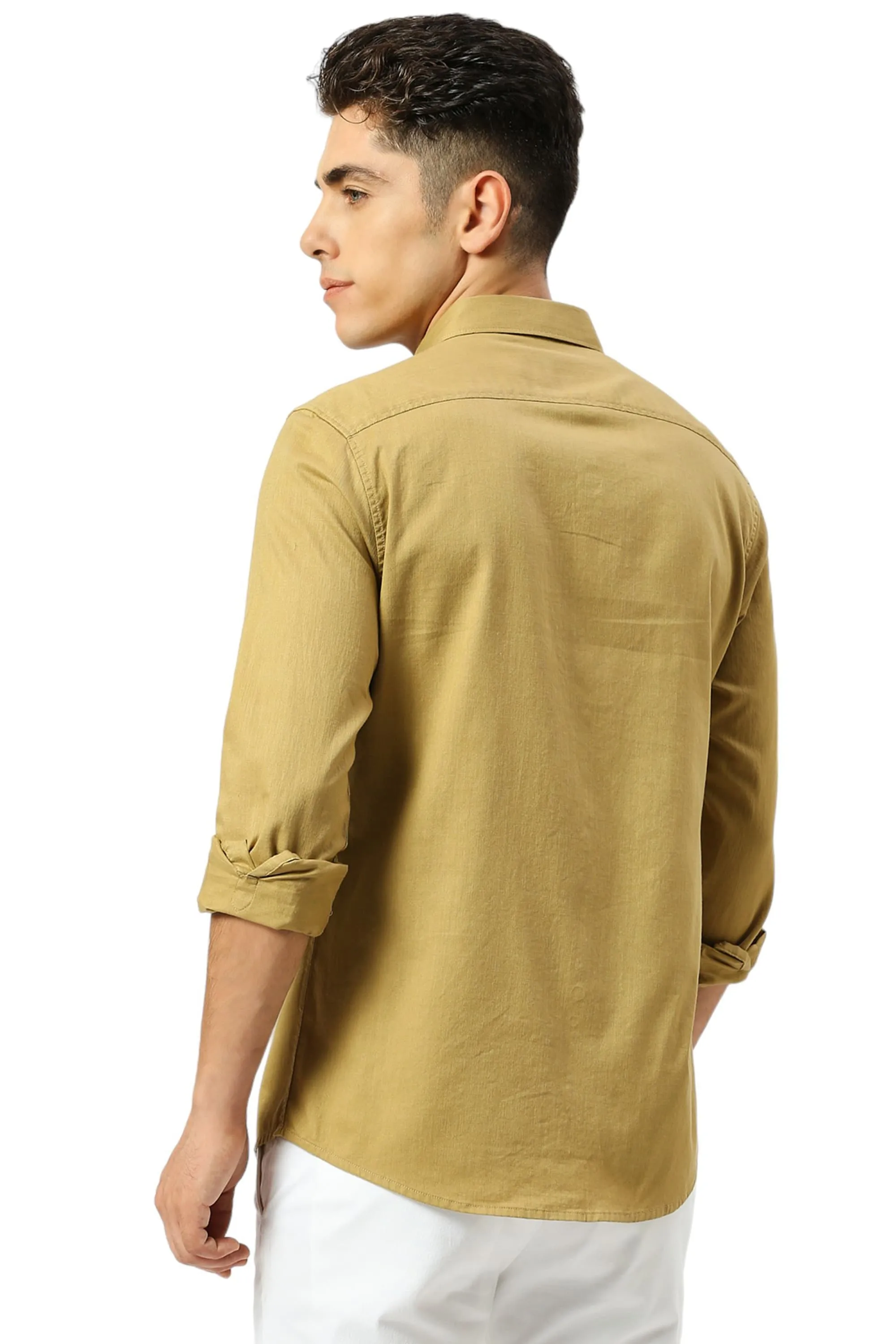 Slim Fit Coton Slub Twill Shirt