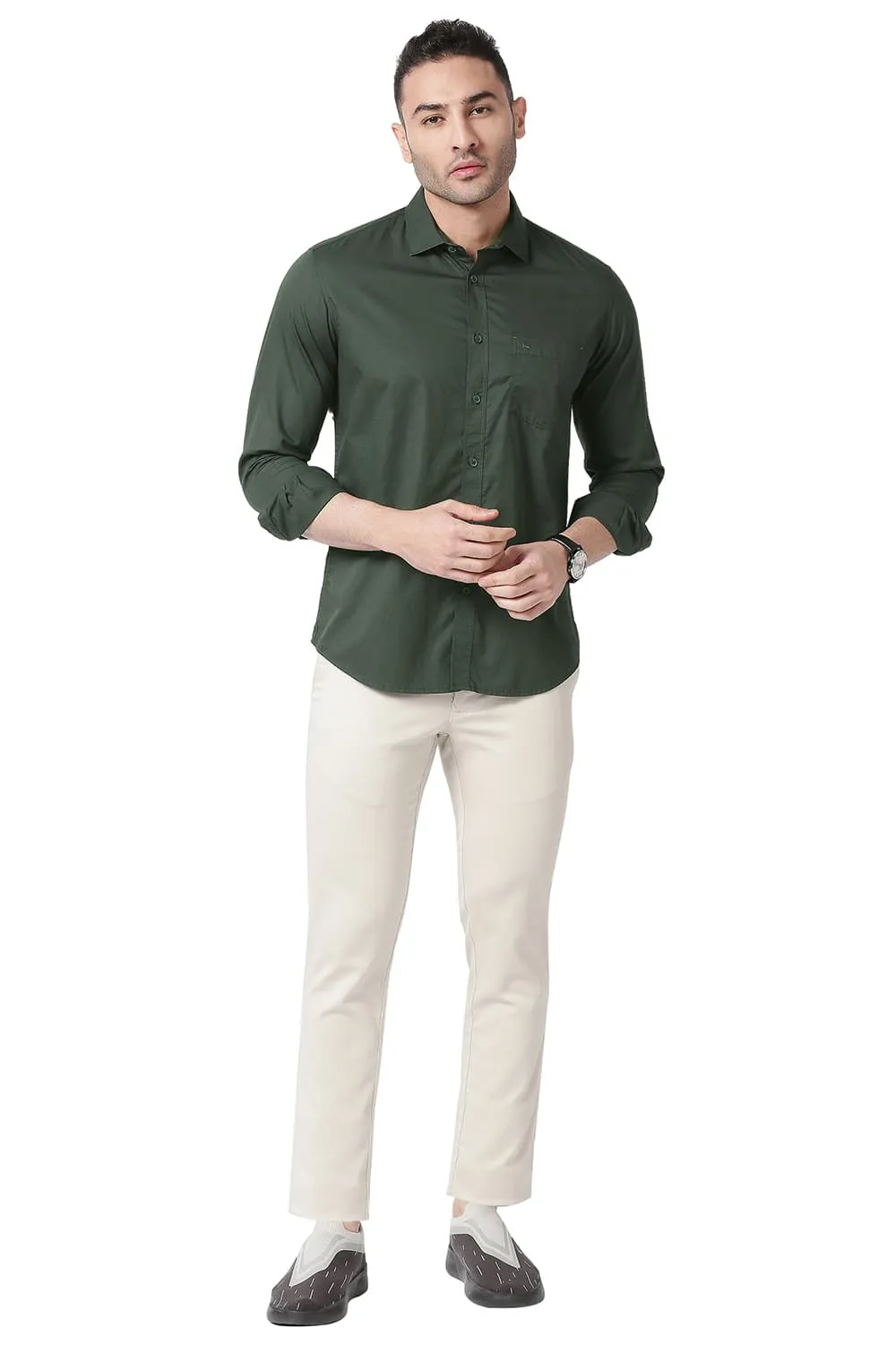 Slim Fit Cotton Twill Shirt