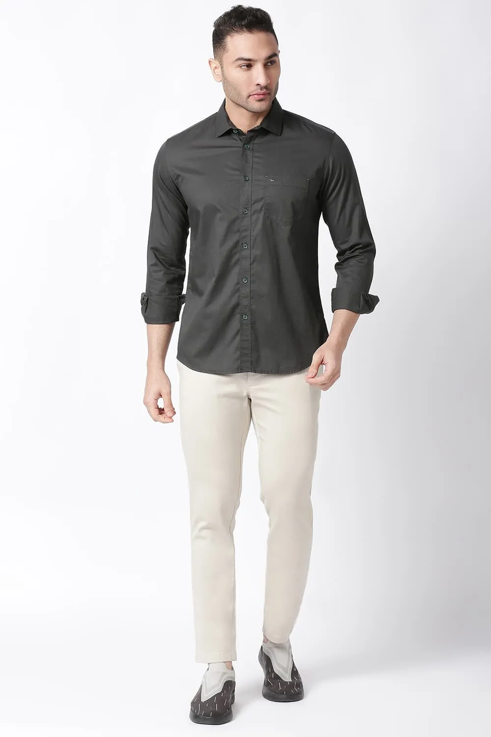 Slim Fit Cotton Twill Shirt