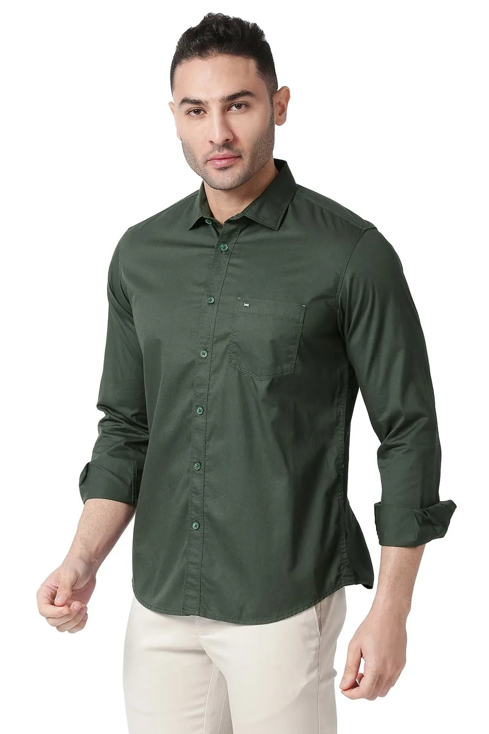 Slim Fit Cotton Twill Shirt