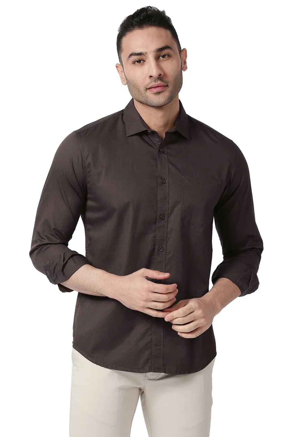 Slim Fit Cotton Twill Shirt