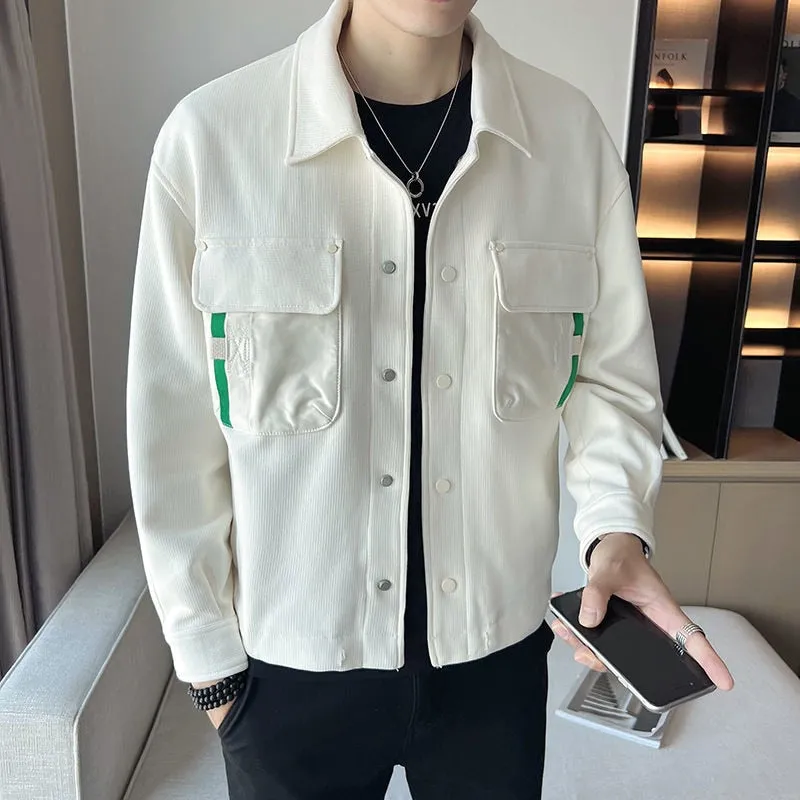 Solid Big Pocket Men's Jacket