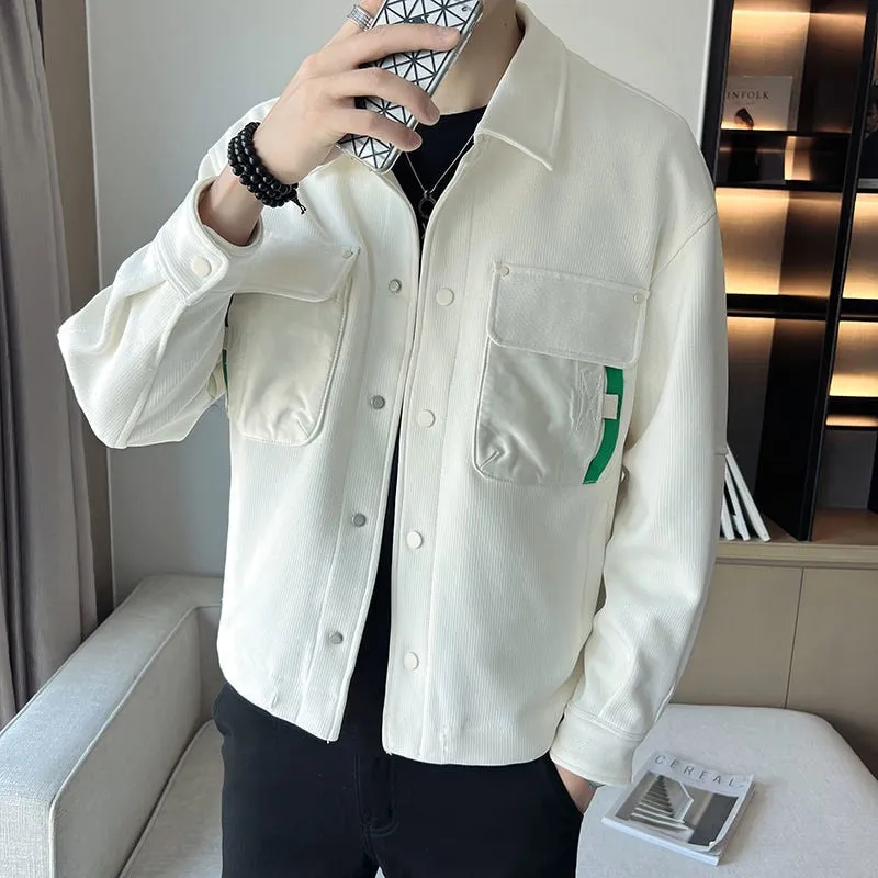 Solid Big Pocket Men's Jacket