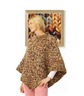 Split Collar Poncho Landscapes Version Pattern (Knit)