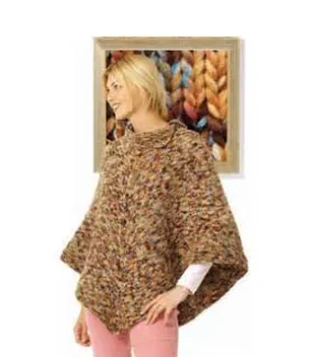 Split Collar Poncho Landscapes Version Pattern (Knit)