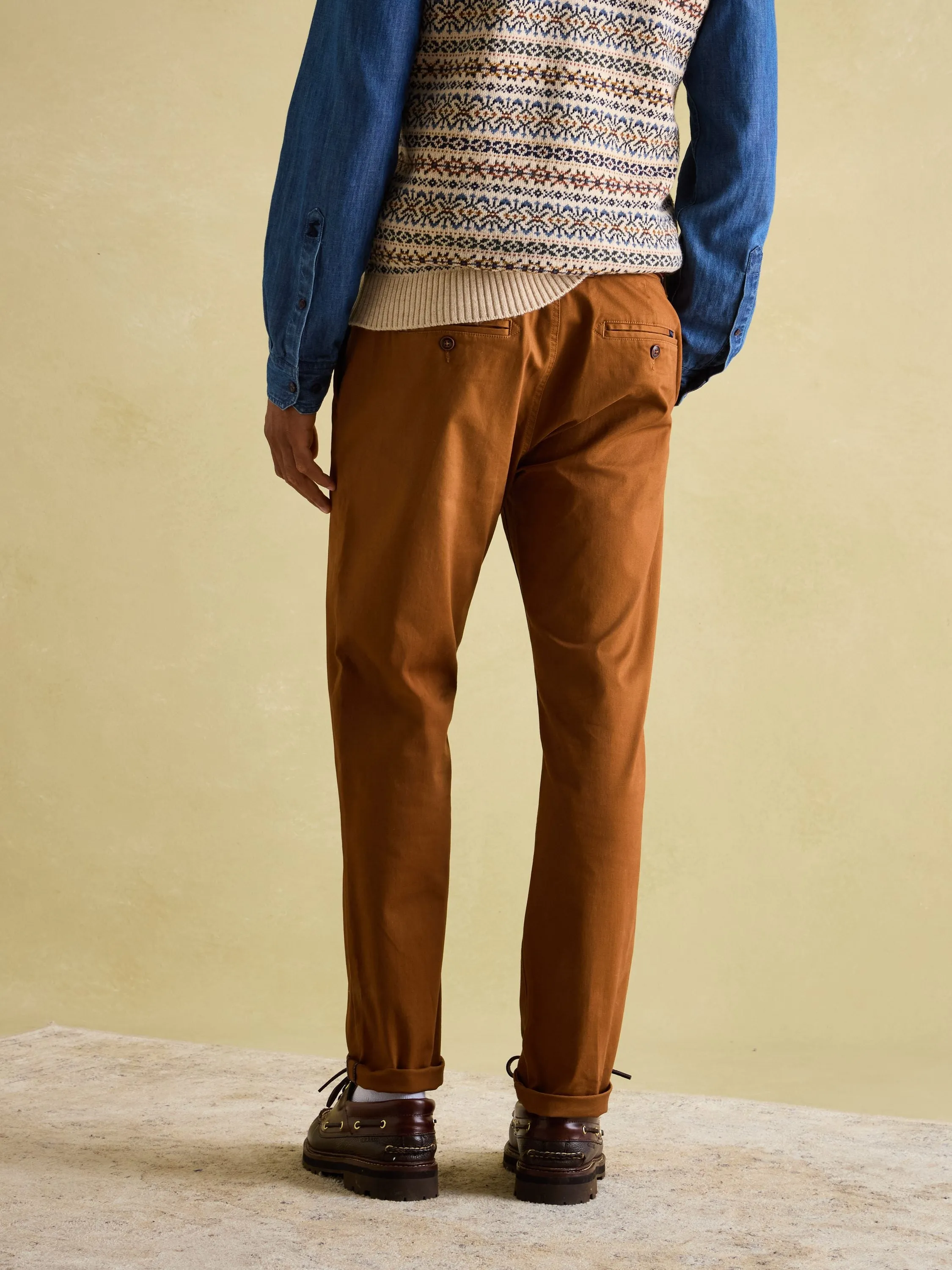 Stamford Brown Slim Fit Chinos