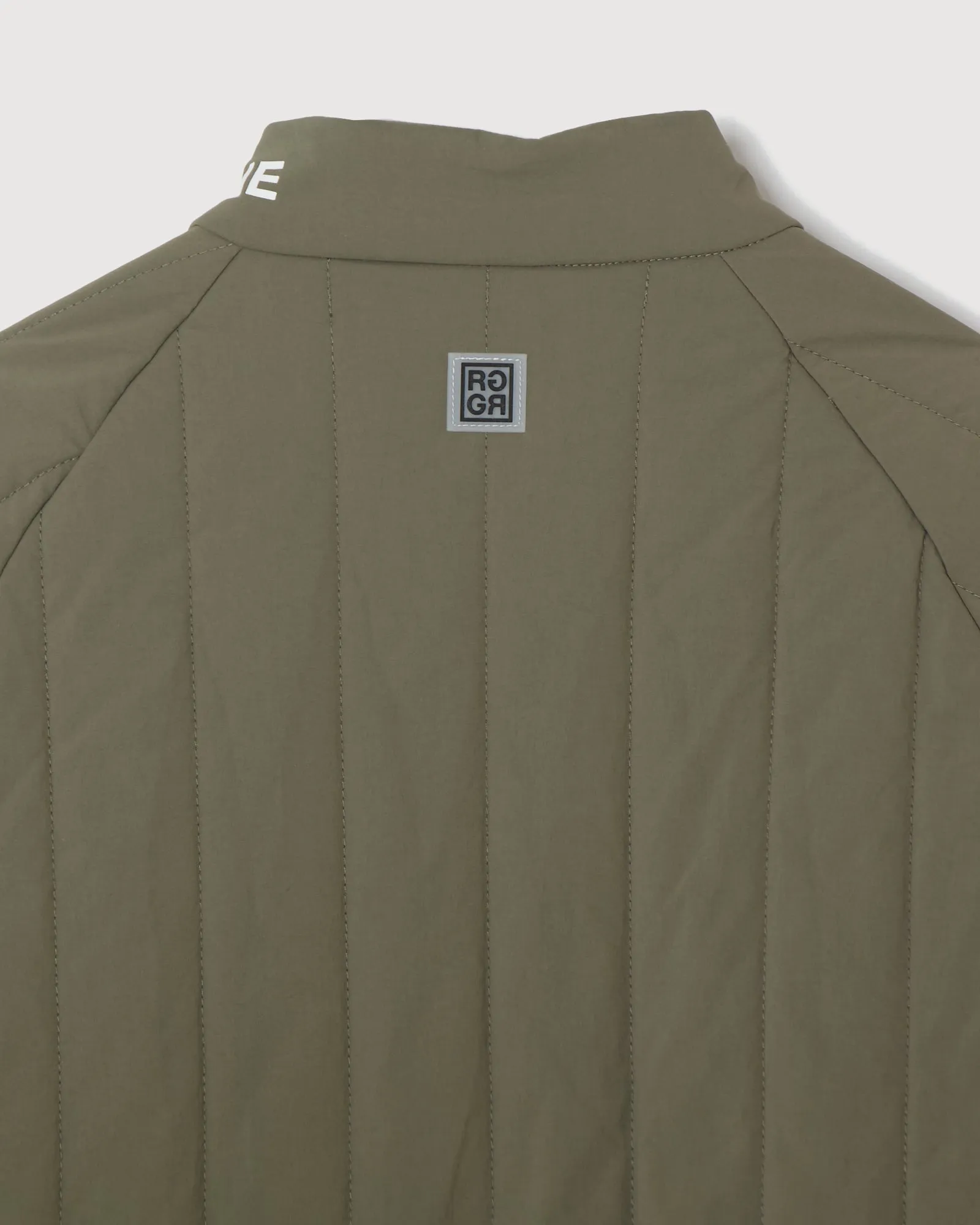 STRAIGHT QUILT PUFFER JACKET KHAKI