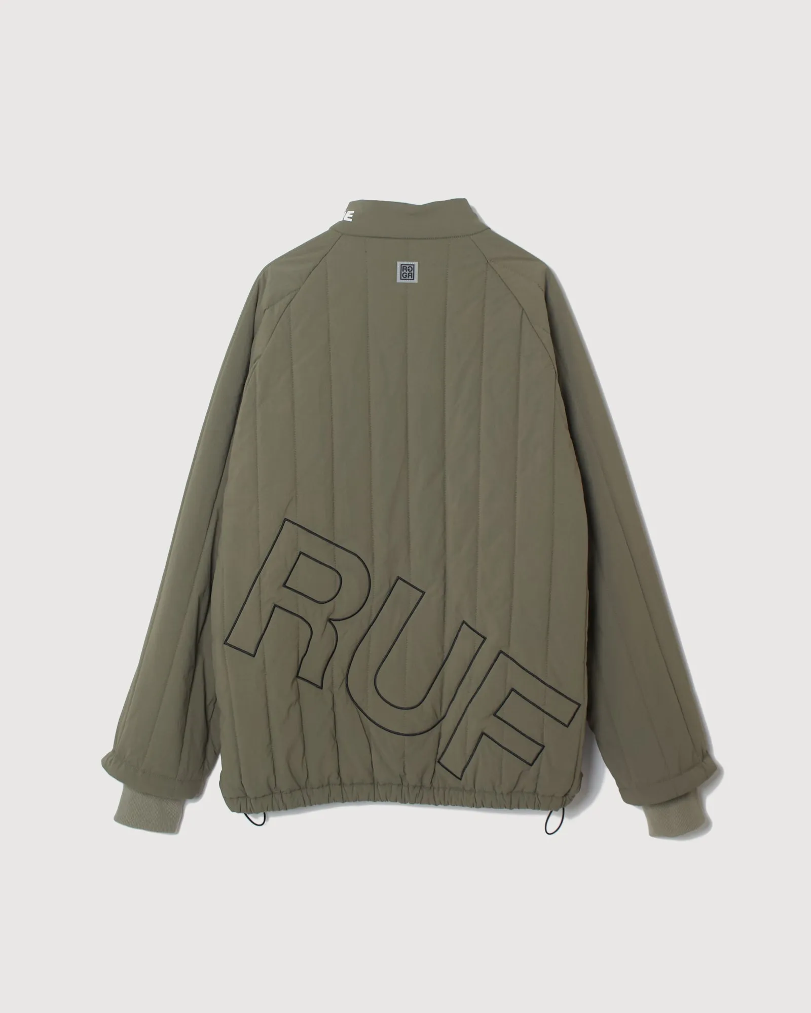 STRAIGHT QUILT PUFFER JACKET KHAKI