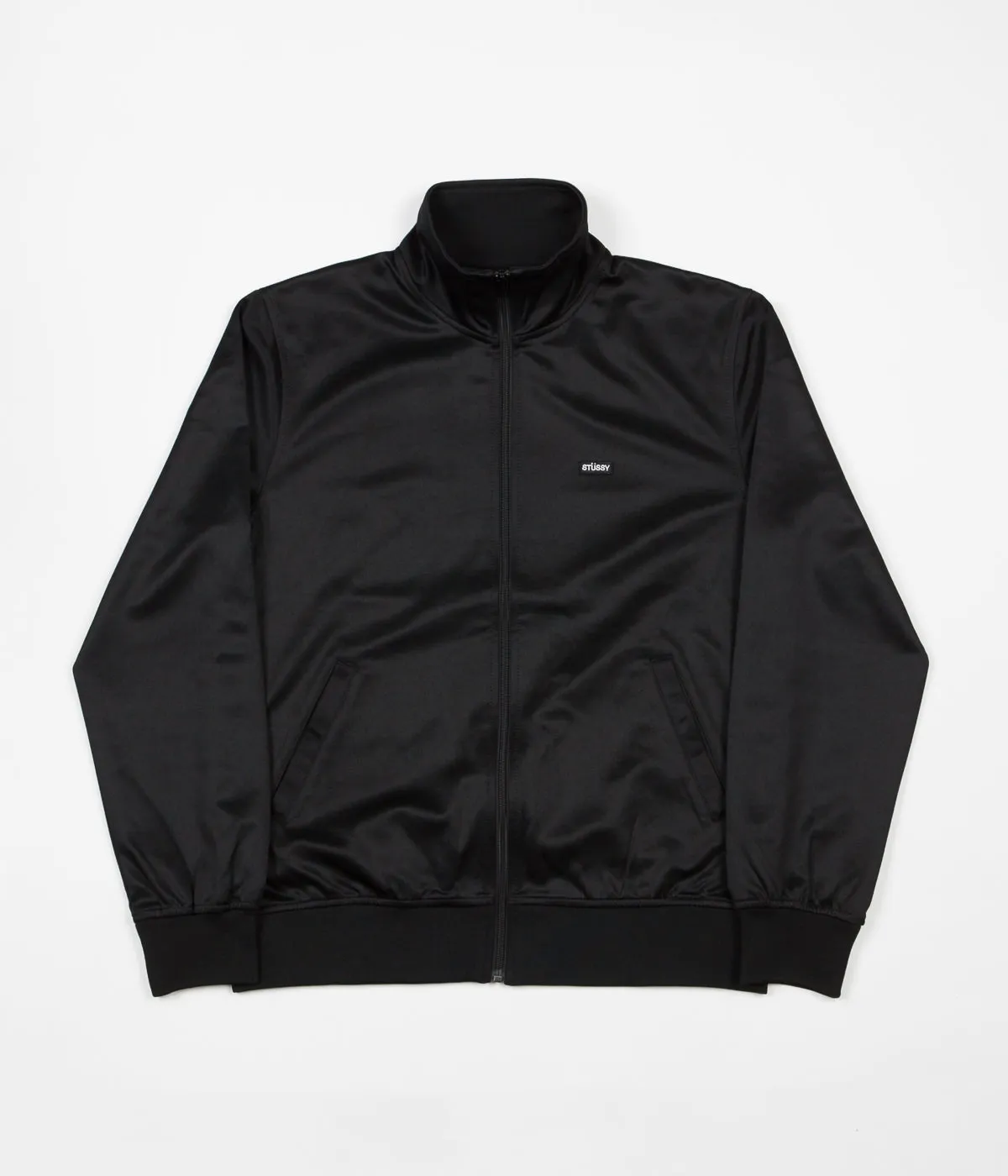 Stussy Textured Rib Tracksuit Jacket - Black