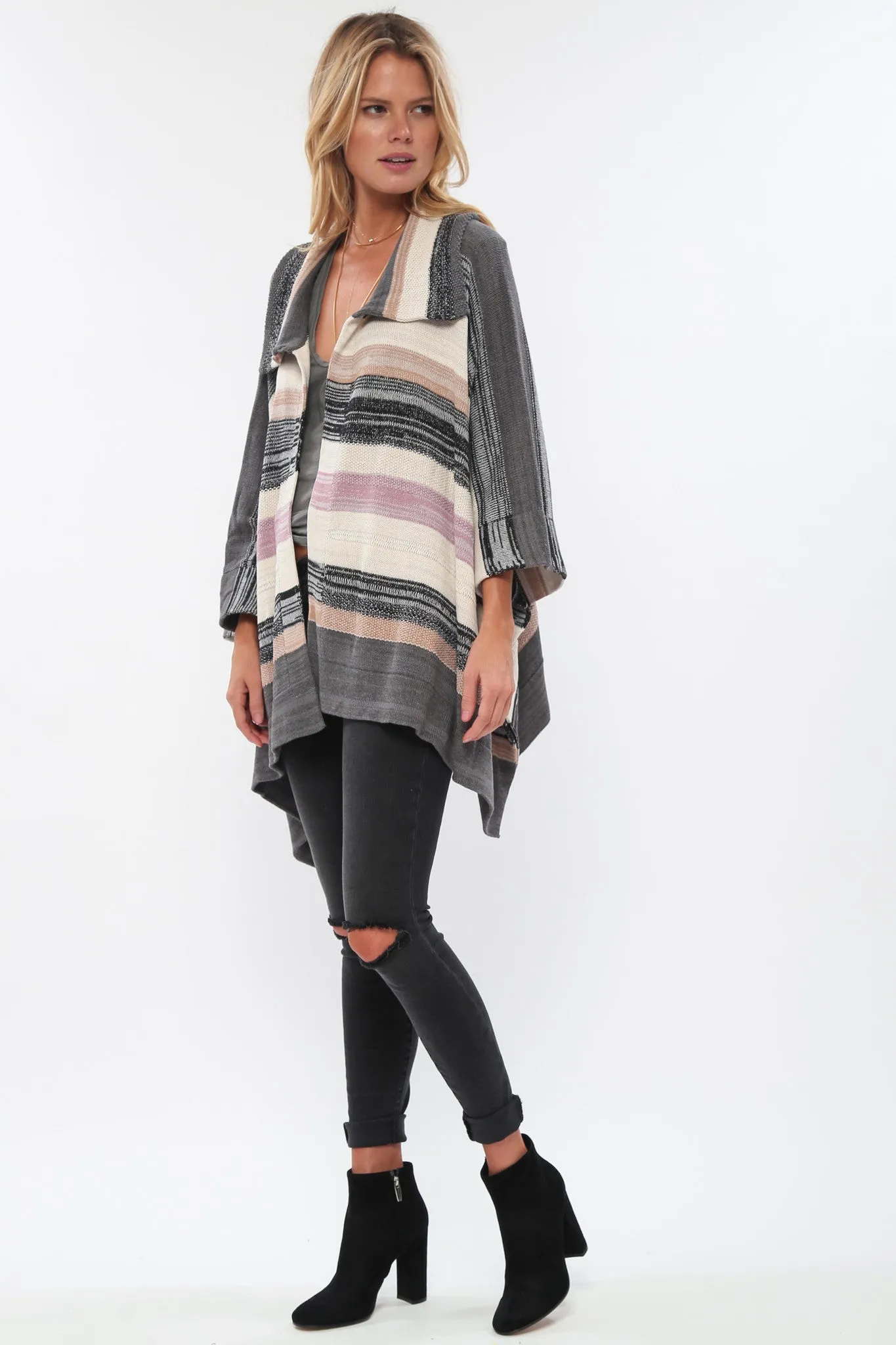 Suki Kimono Poncho in Winter Twig'LAST ONE'