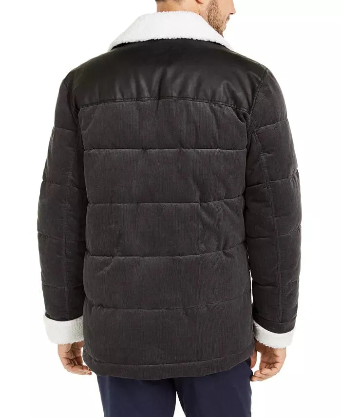 TASSO ELBA -  Corduroy Puffer Jacket