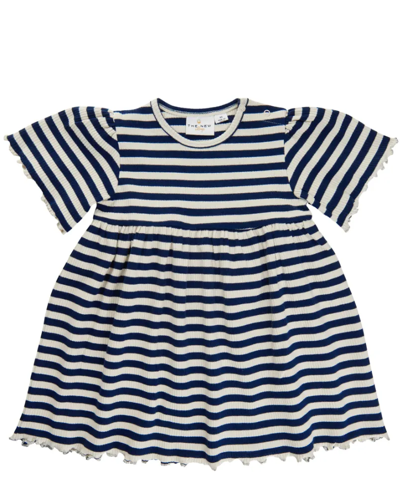 The Fro Rib Dress - Navy Blazer - BABY