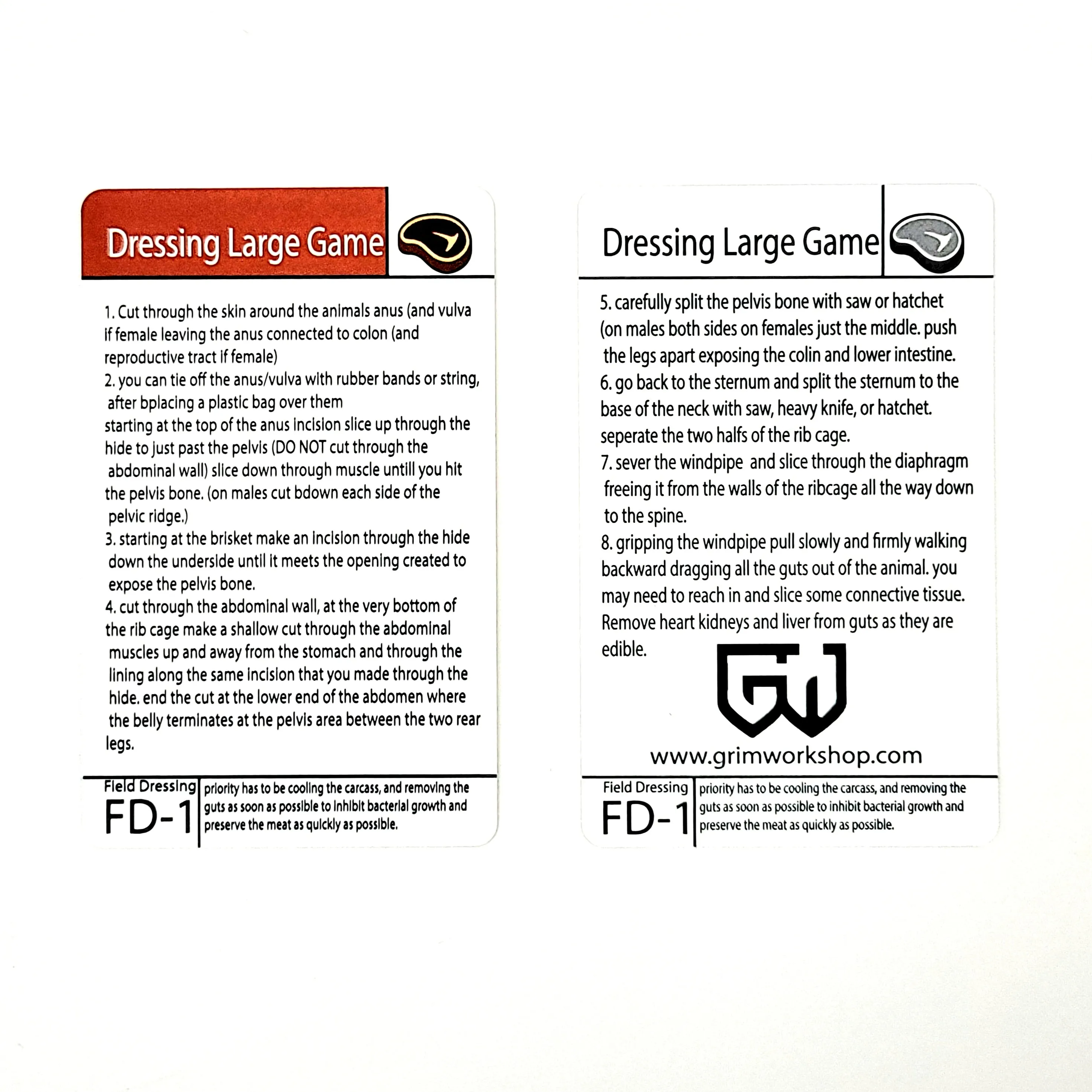 Tip Card FD-1: Field Dressing Deer and Large Game