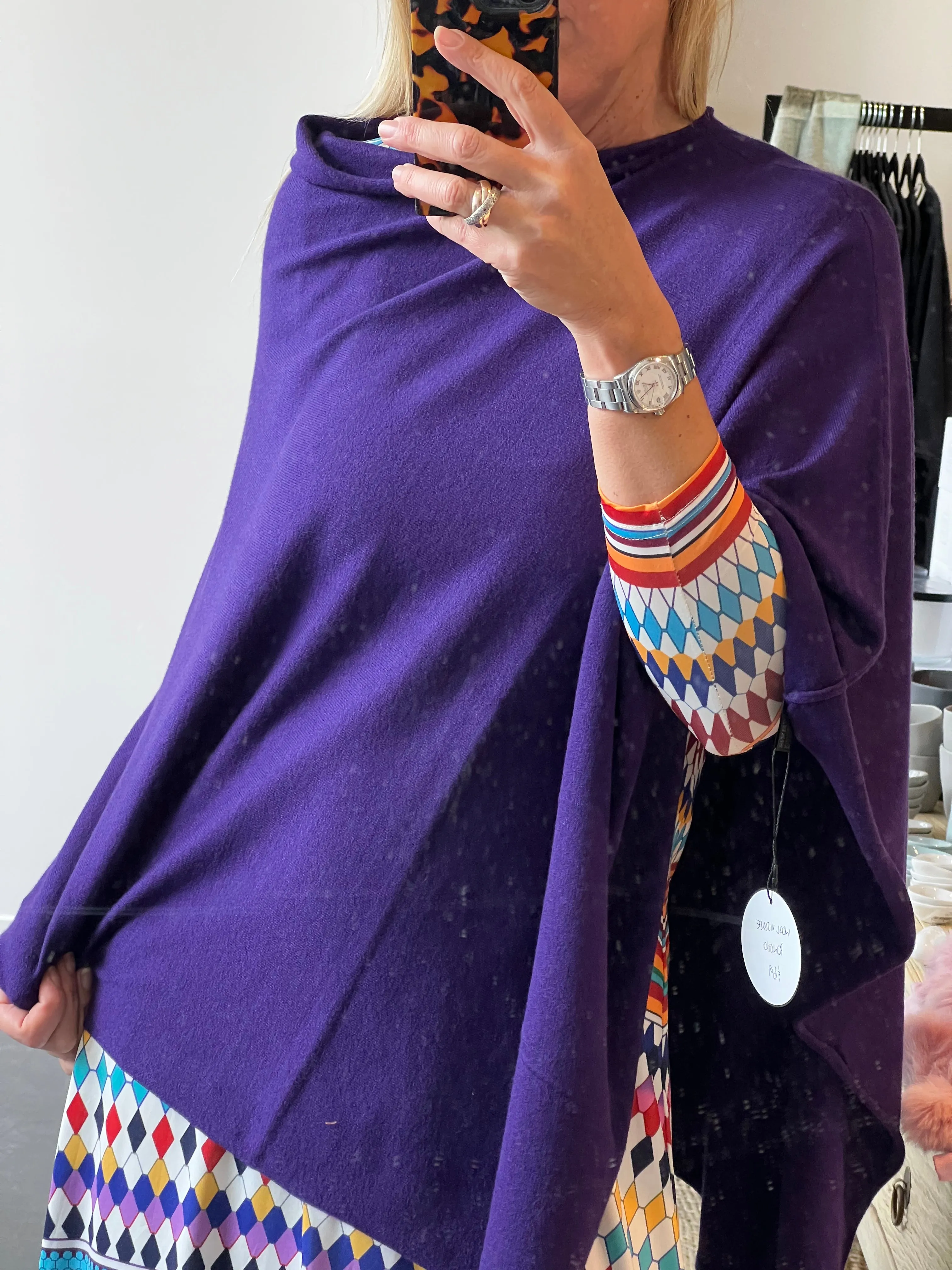 Travel Wrap Poncho- wool blend