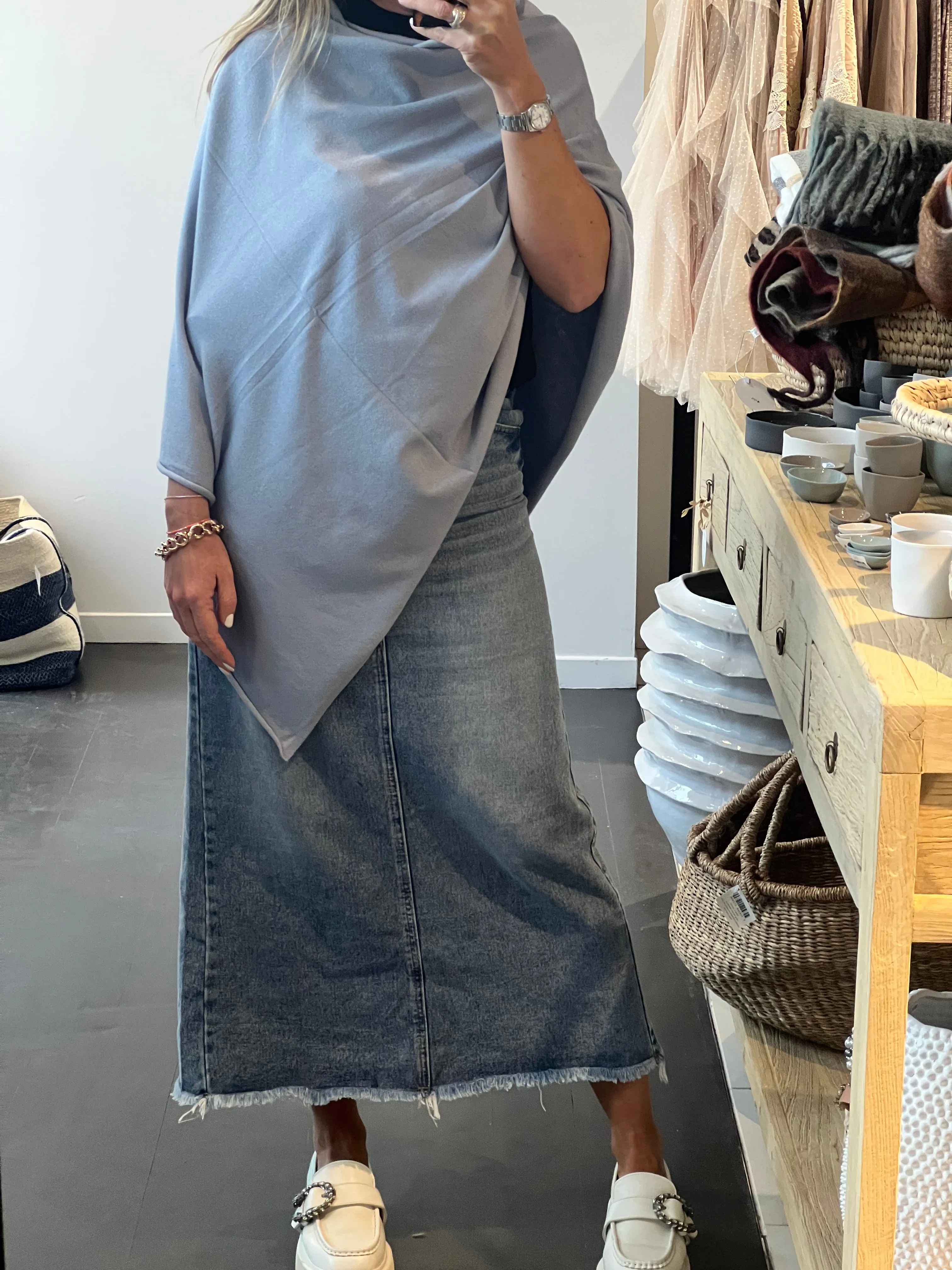 Travel Wrap Poncho- wool blend