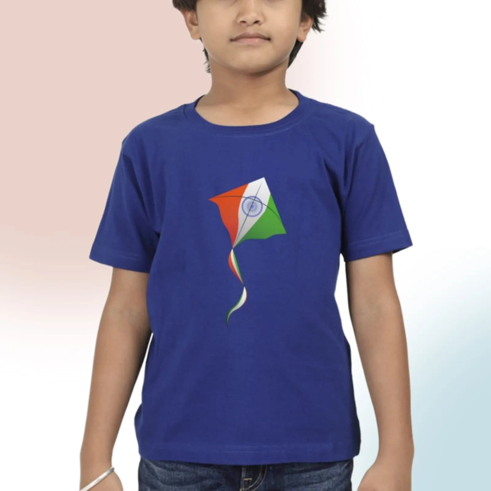 Tricolor India Motif T Shirt for Boys D43