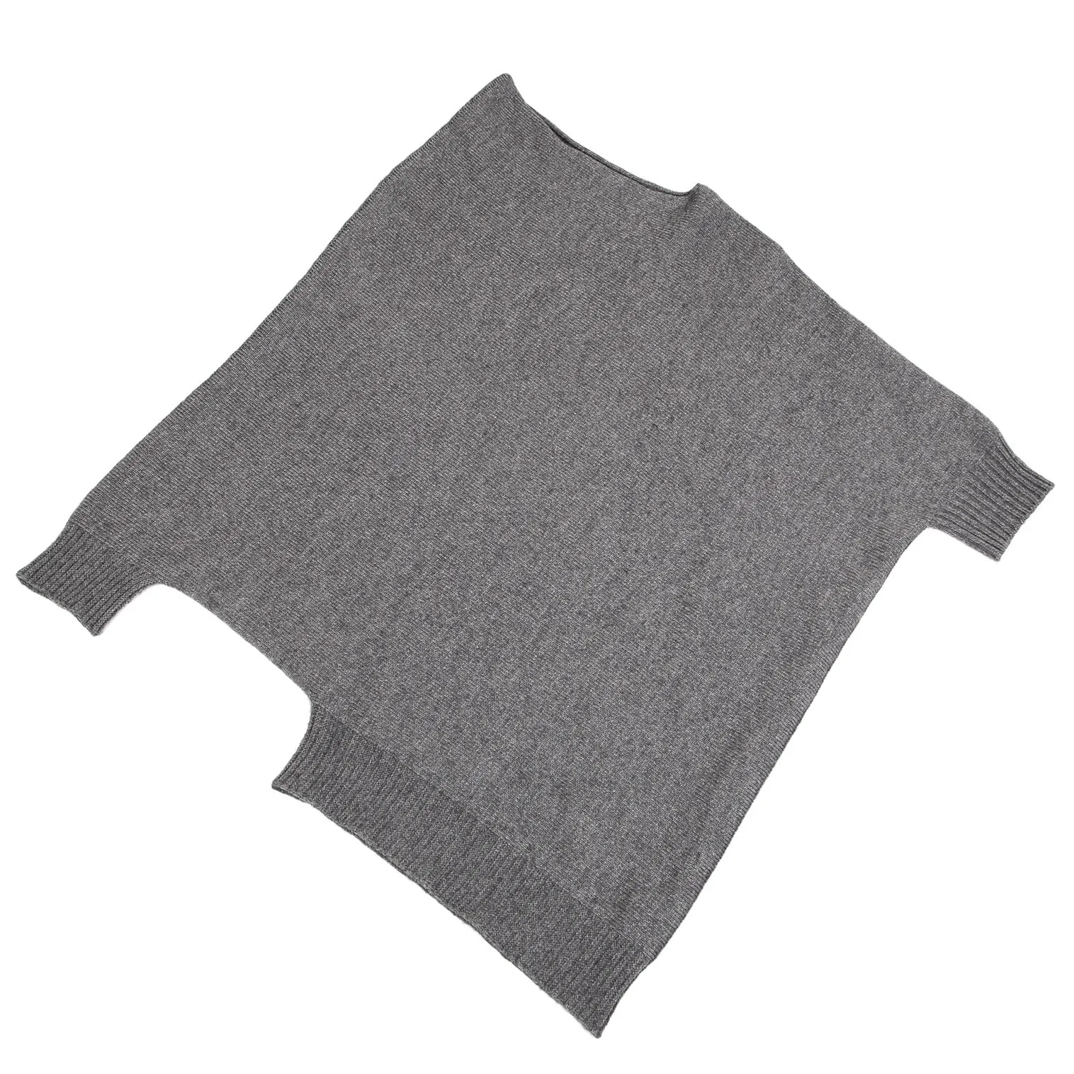 UNITED ARROWS JAPAN.  green label relaxing Grey Acrylic Wool Asymmetry Shiny Knit Sweater Mini Dress/Tunic