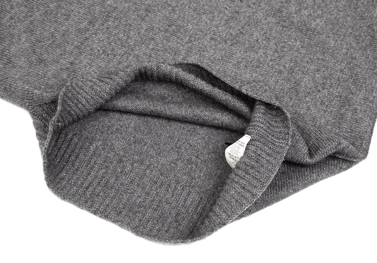 UNITED ARROWS JAPAN.  green label relaxing Grey Acrylic Wool Asymmetry Shiny Knit Sweater Mini Dress/Tunic