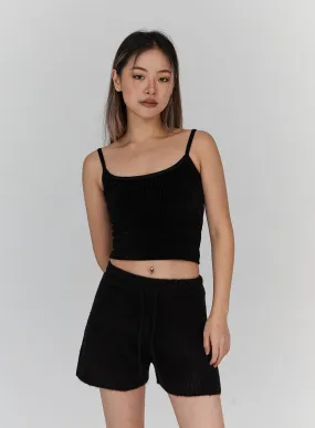 Velvet Crop Knit Tank Top CN18