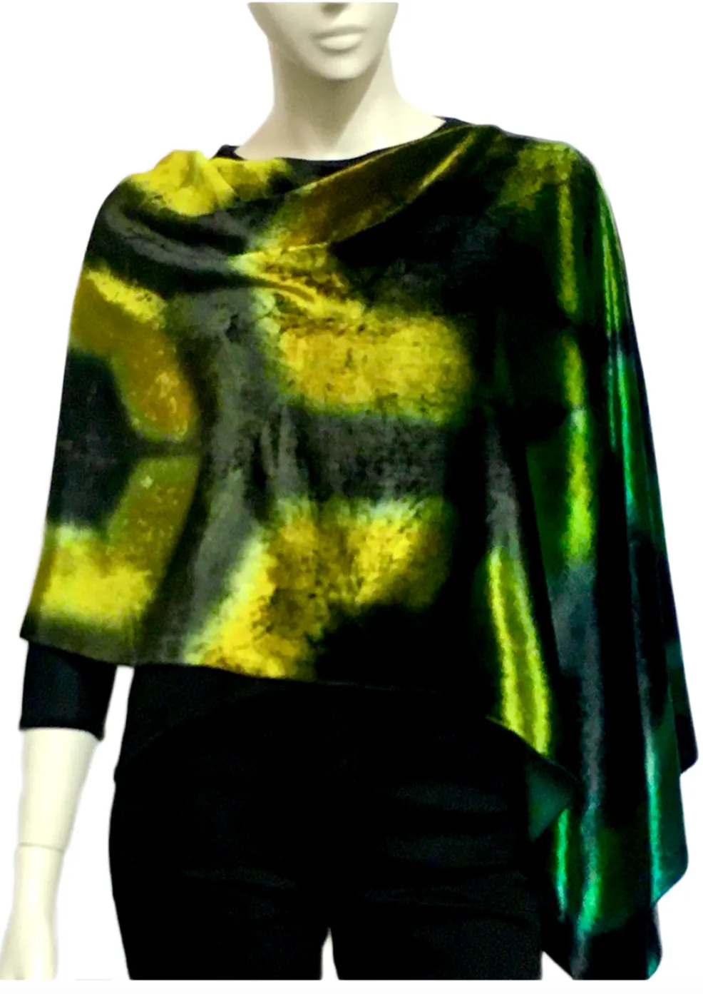 Velvet Poncho in Tortise Shell