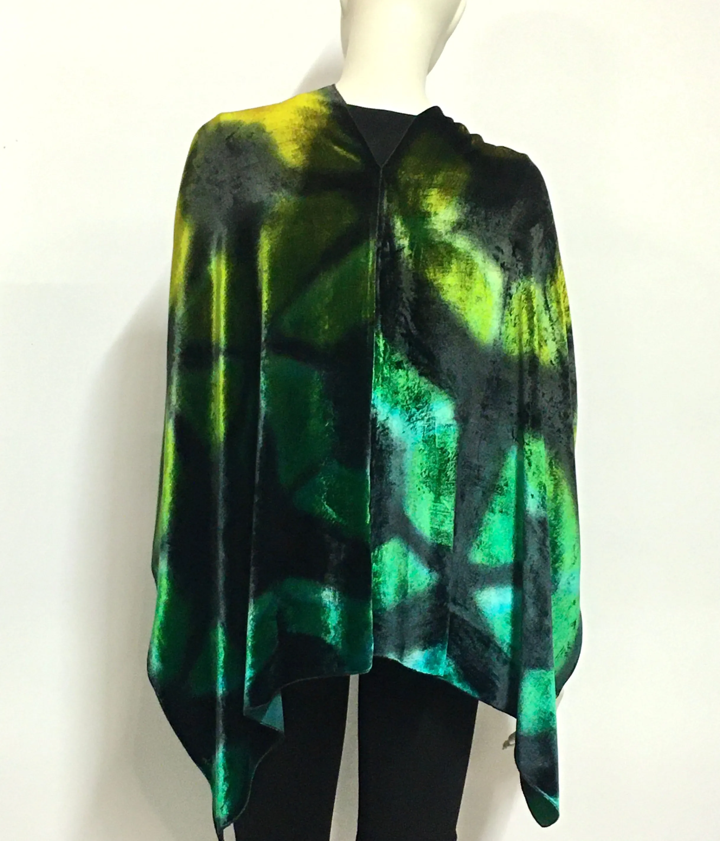 Velvet Poncho in Tortise Shell