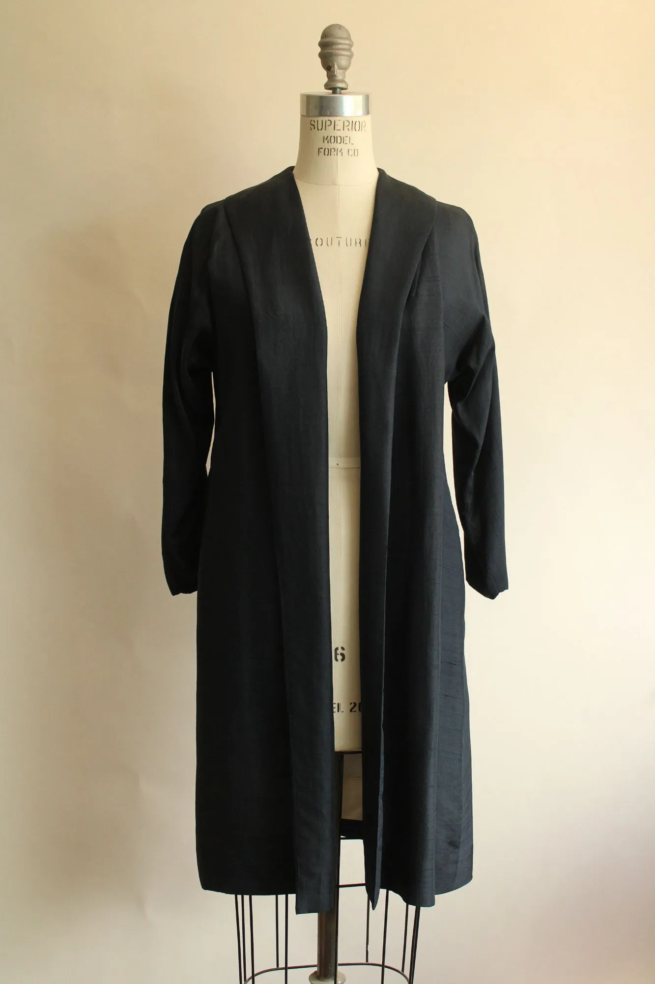 Vintage 1960s Cates Blue Black Silk Jacket