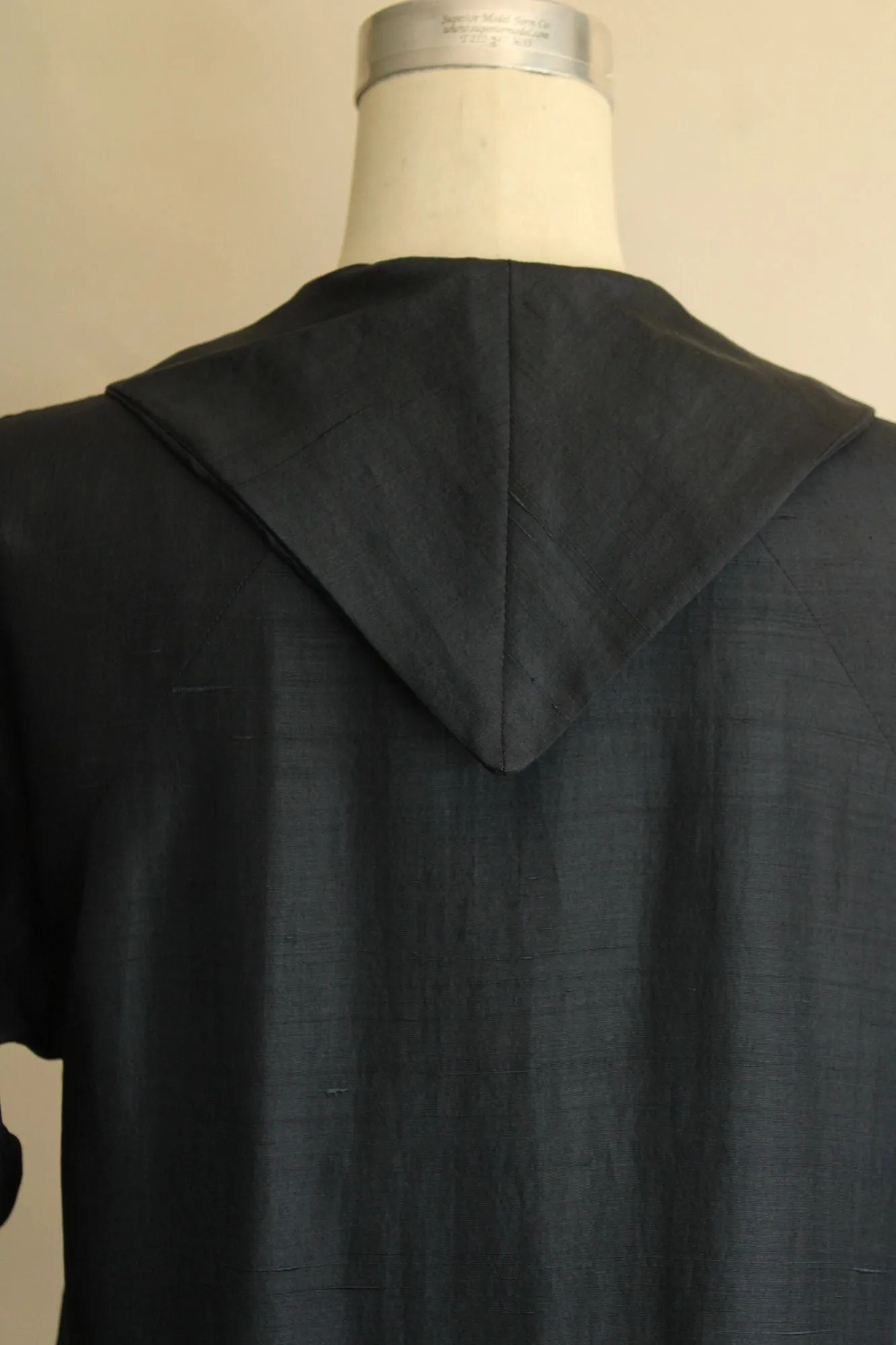 Vintage 1960s Cates Blue Black Silk Jacket